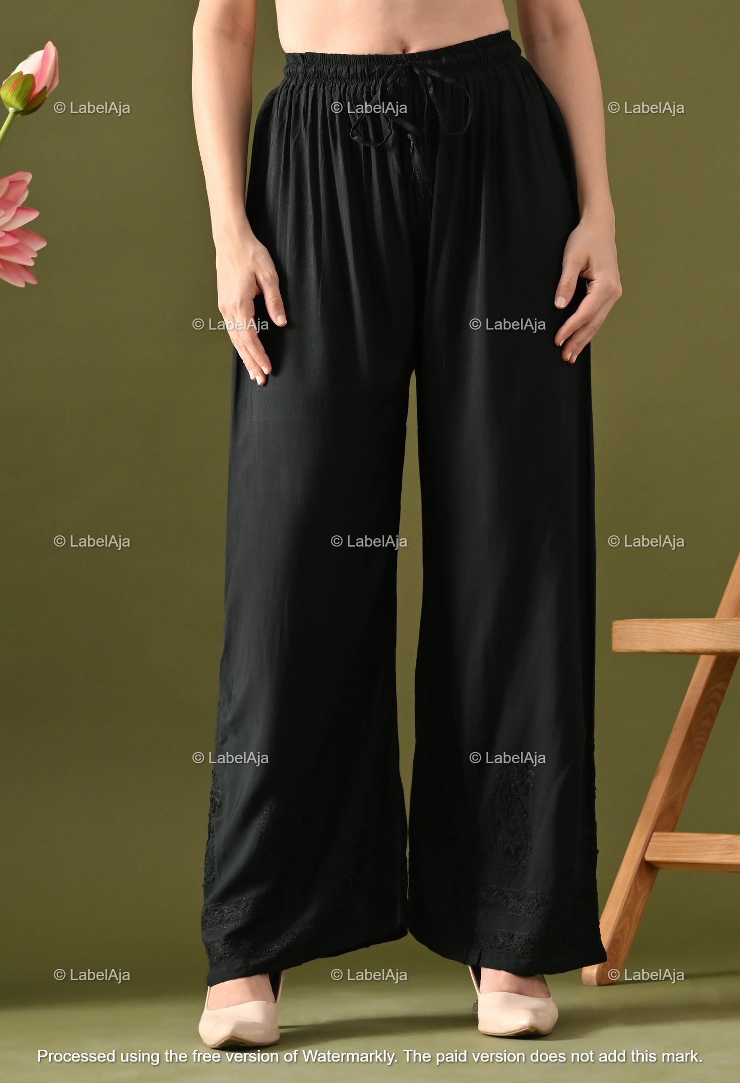 Premium Rayon Chikankari Palazzo