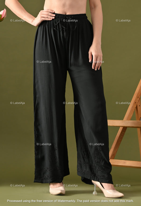 Premium Rayon Chikankari Palazzo