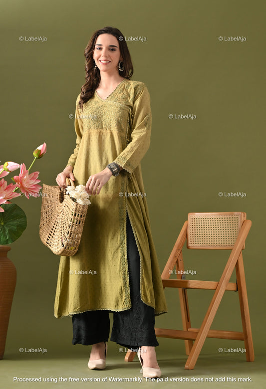 Myra dobby cotton long Angarkha