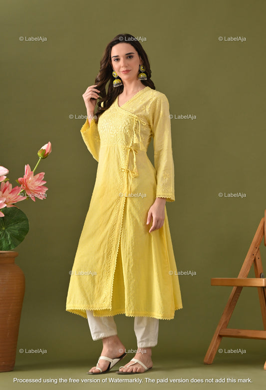 Myra dobby cotton long Angarkha