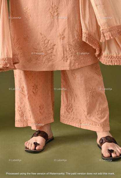 Maya Dobby cotton Kurti, Palazzo and dupatta set