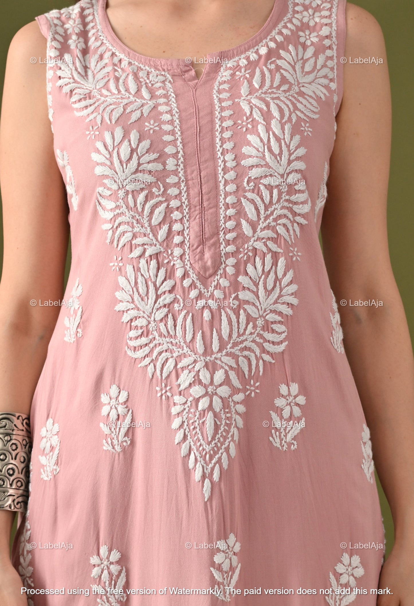 Aavya rayon cotton sleevless  Kurti and Palazzo set