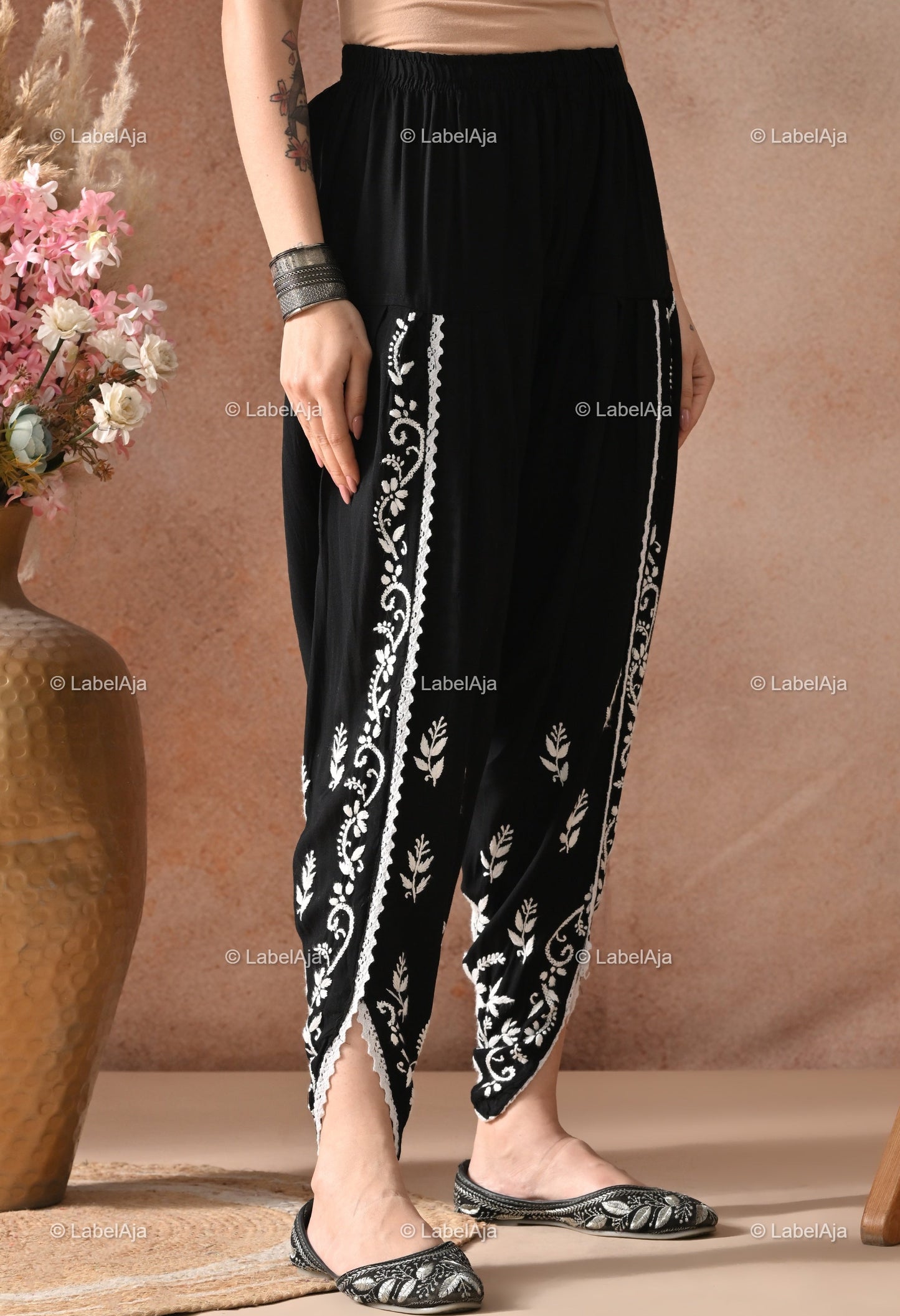 Premium rayon Chikankari Dhoti pant