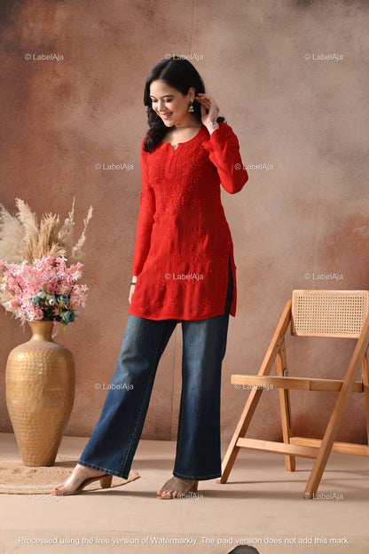 Ayana Viscose Short kurti with Mukaish work