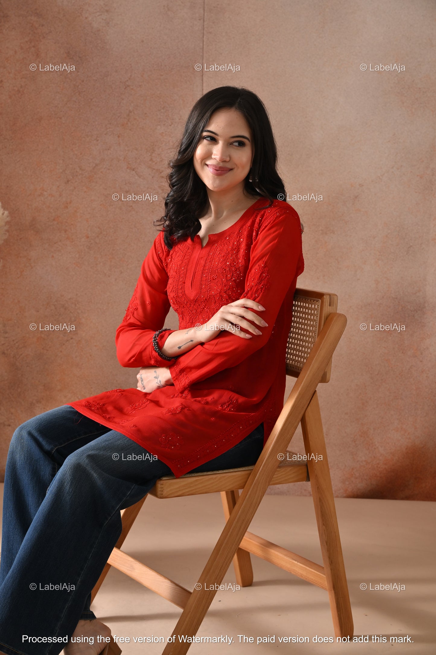 Ayana Viscose Short kurti with Mukaish work