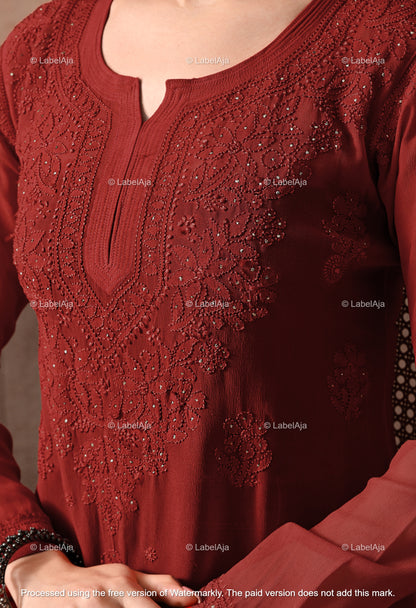 Ayana Viscose Short kurti with Mukaish work