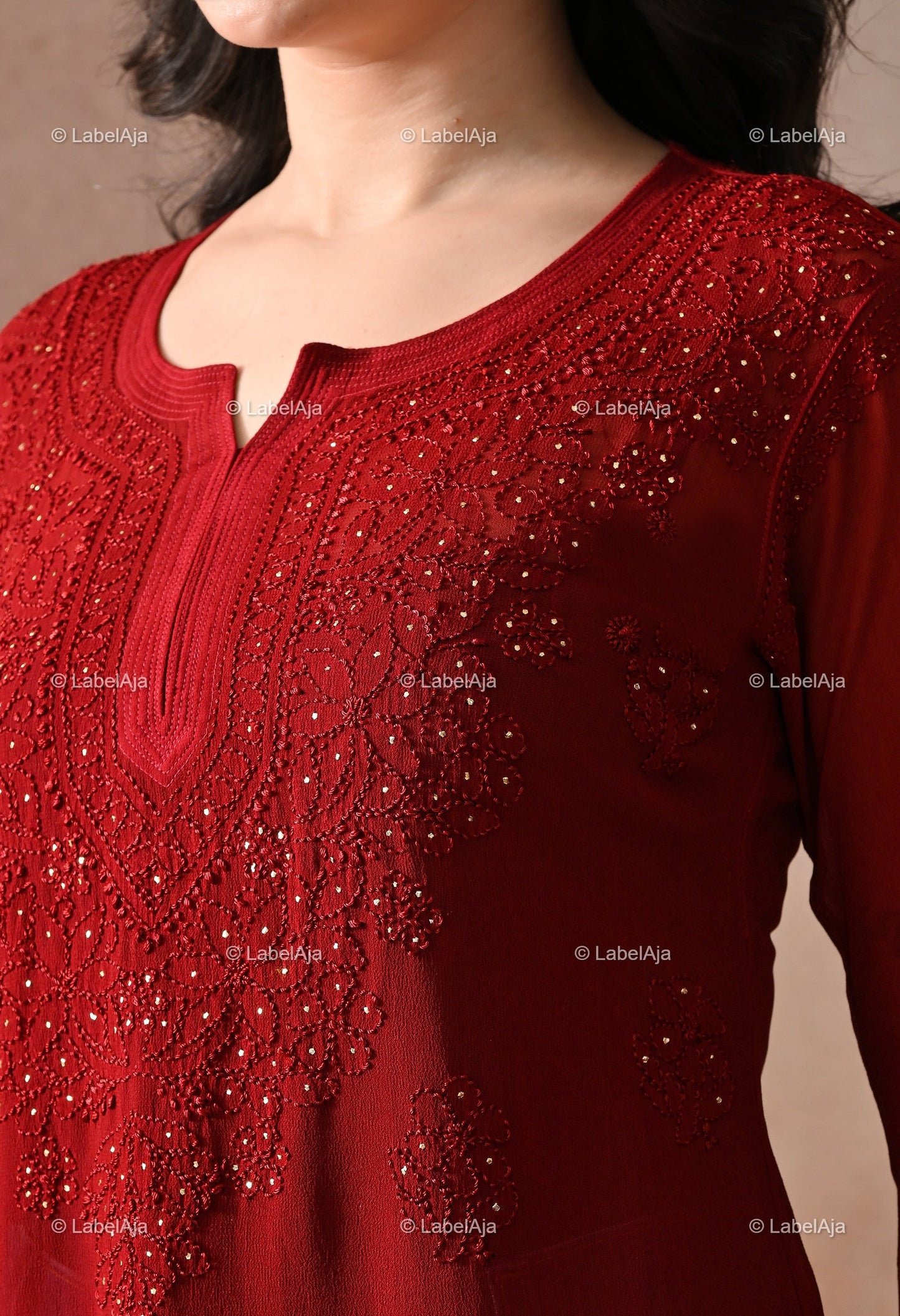 Ayana Viscose Short kurti with Mukaish work