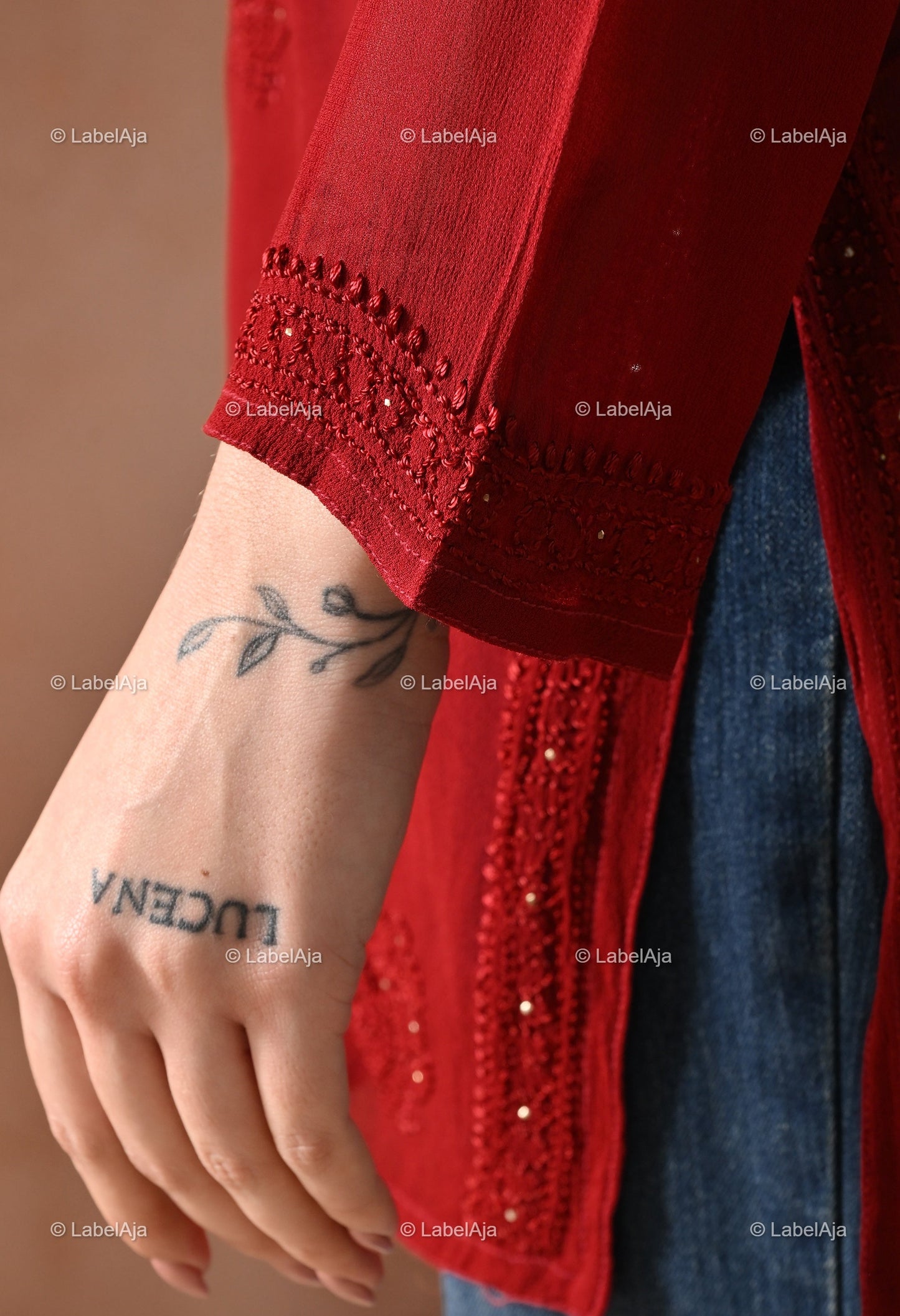 Ayana Viscose Short kurti with Mukaish work