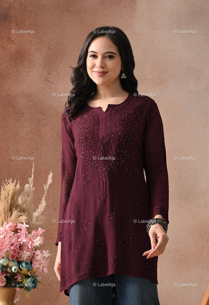 Ayana Viscose Short kurti with Mukaish work