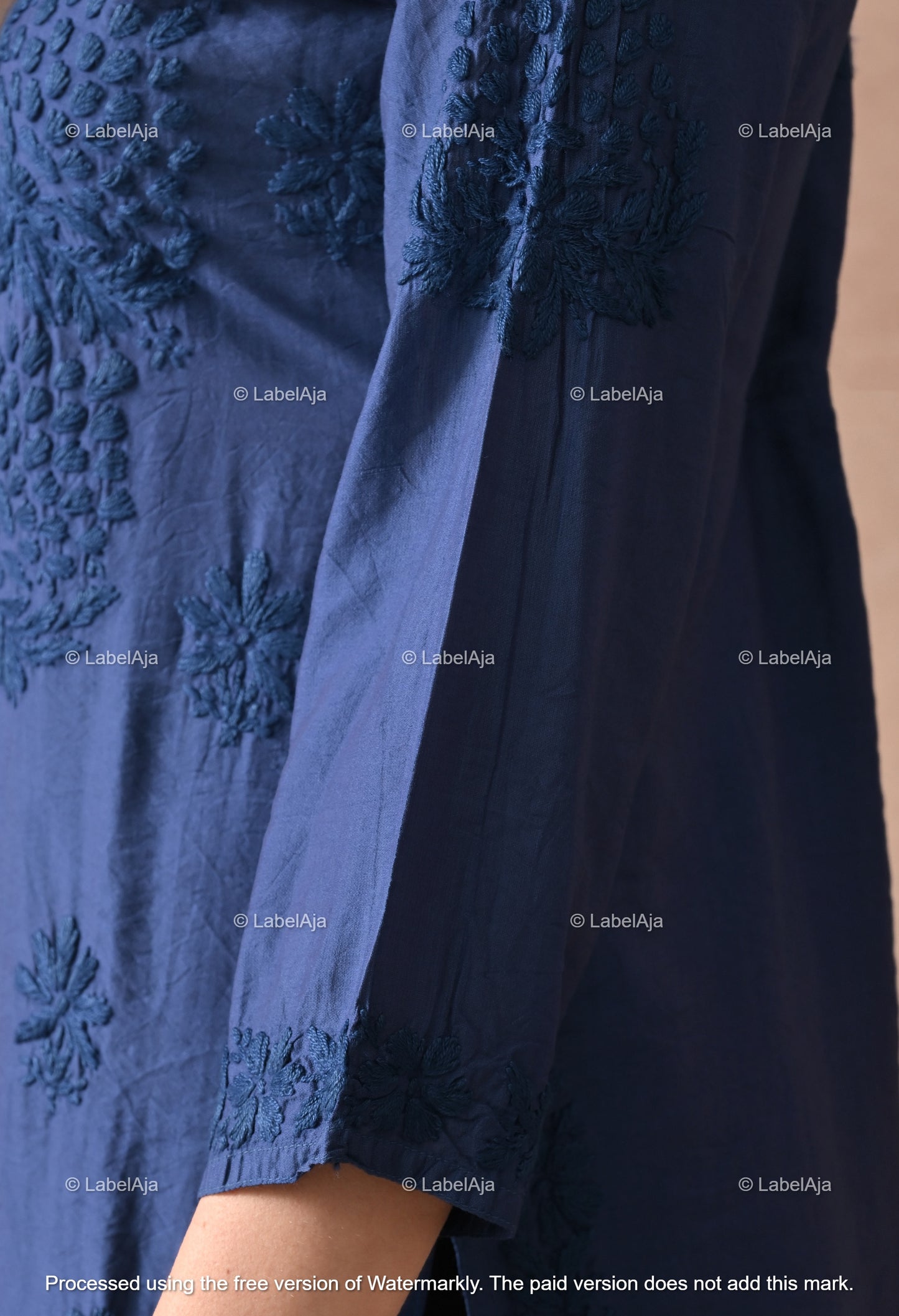 Anika Chanderi silk Chikankari kurti