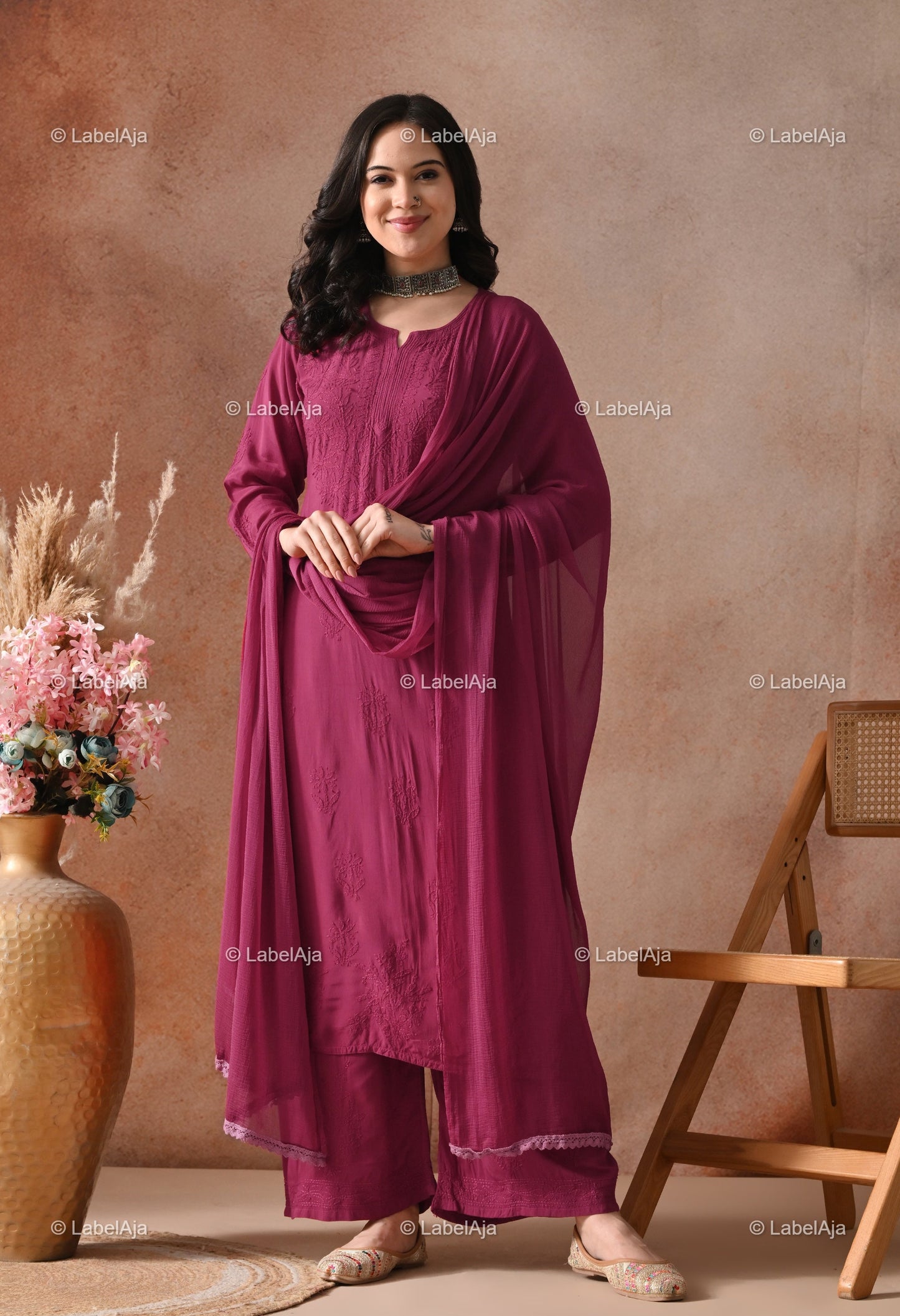 Noa premium muslin chikanakri set