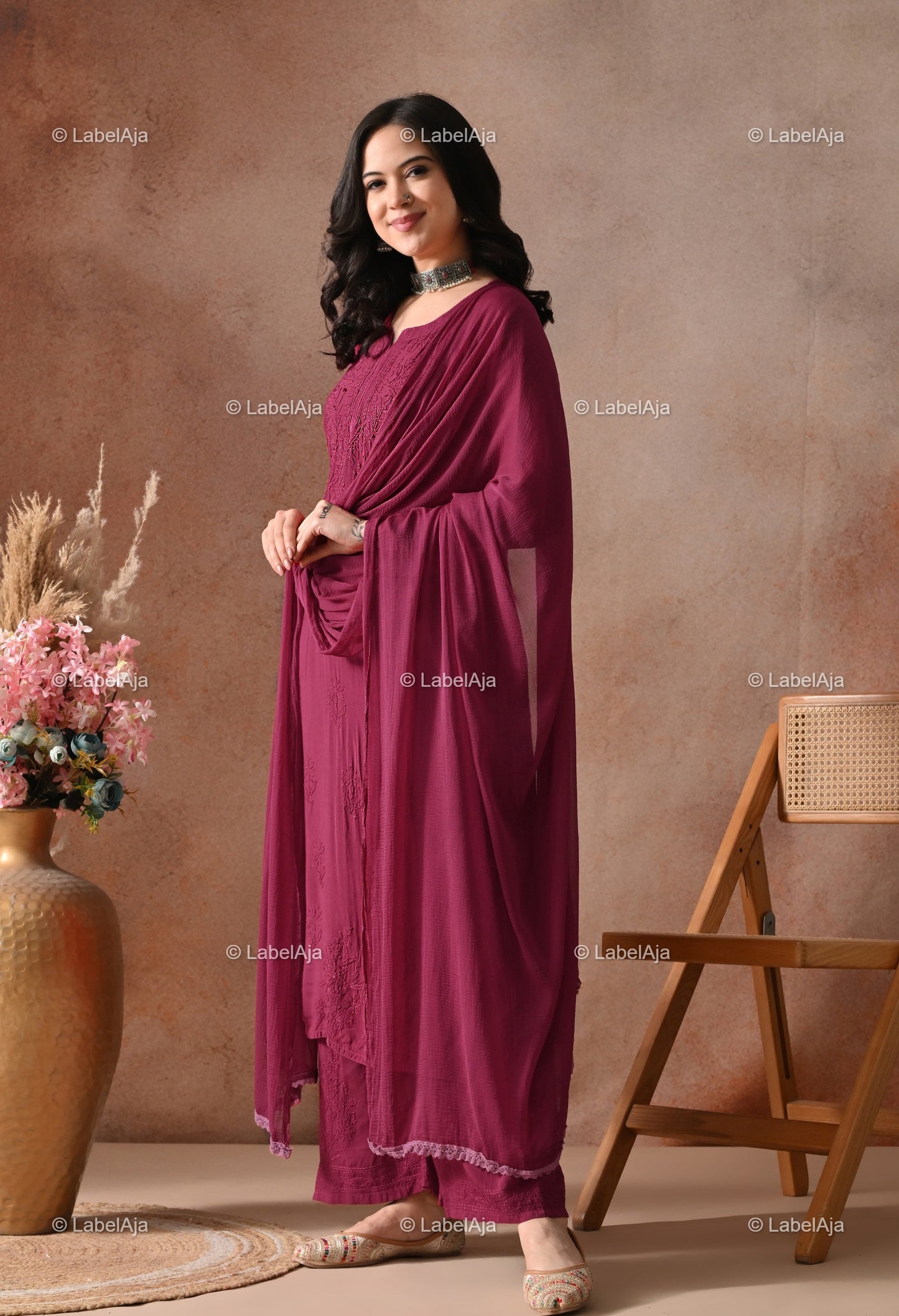 Noa premium muslin chikanakri set