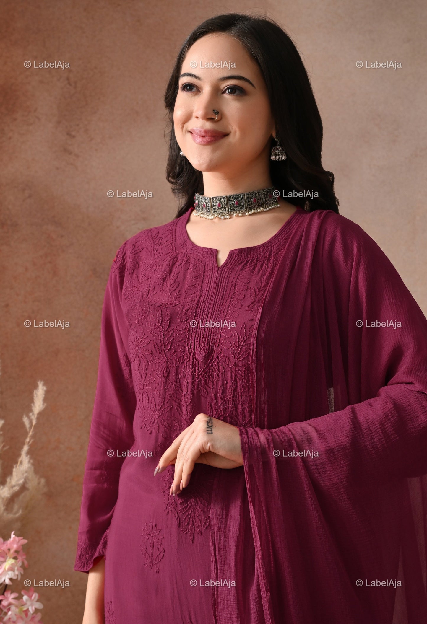 Noa premium muslin chikanakri set