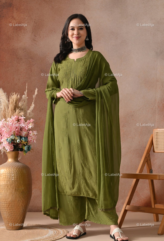 Noa premium muslin chikanakri set