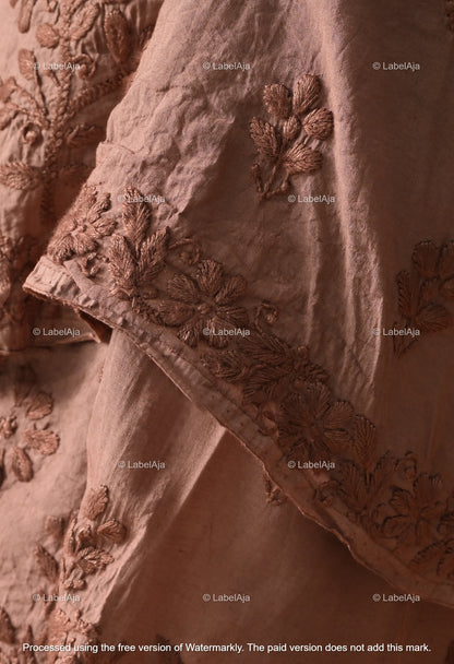 Zehra Chanderi Silk Kurti and Palazzo set White