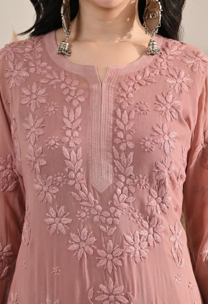 Farah Viscose kurti, palazzo, dupatta and inner set