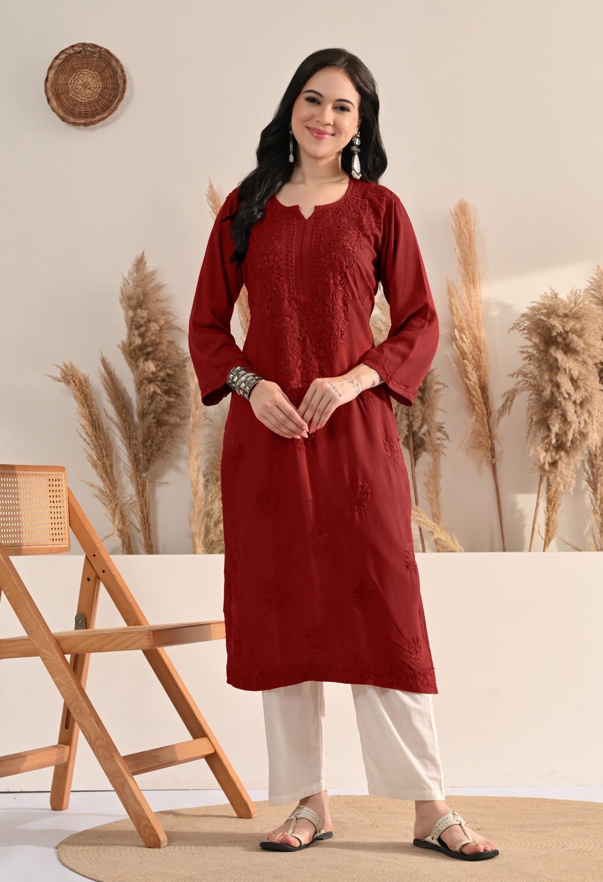 Arya Rayon cotton Long Kurta