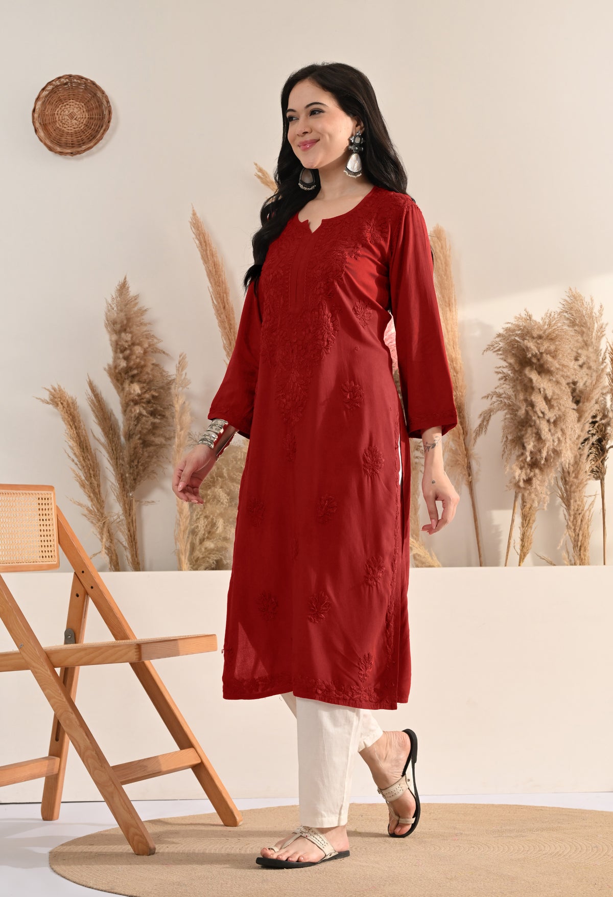 Arya Rayon cotton Long Kurta