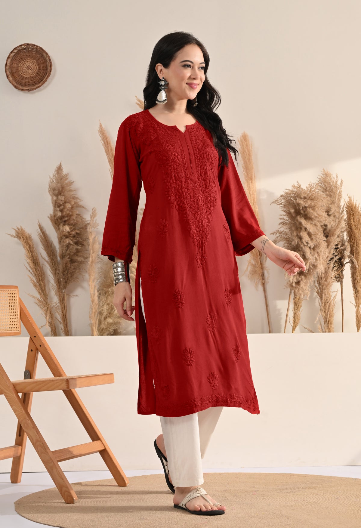 Arya Rayon cotton Long Kurta
