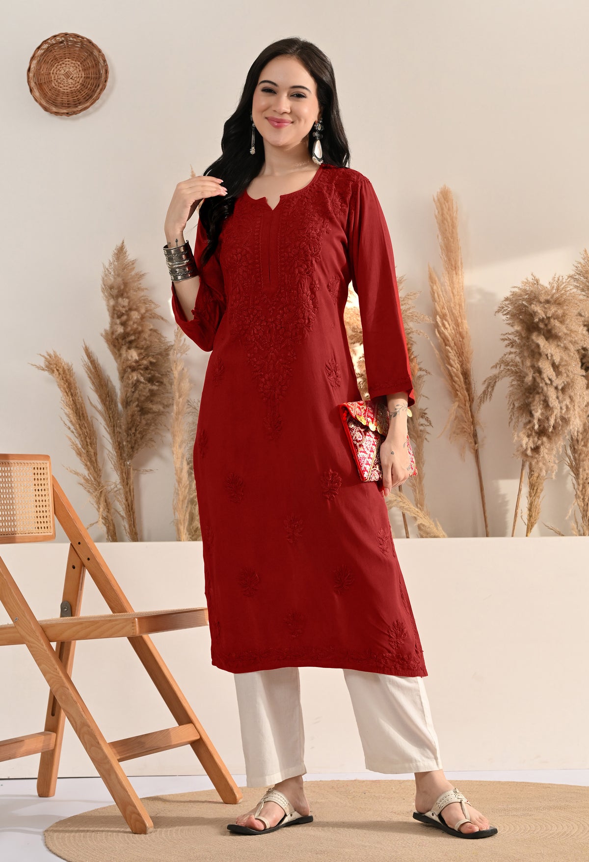 Arya Rayon cotton Long Kurta