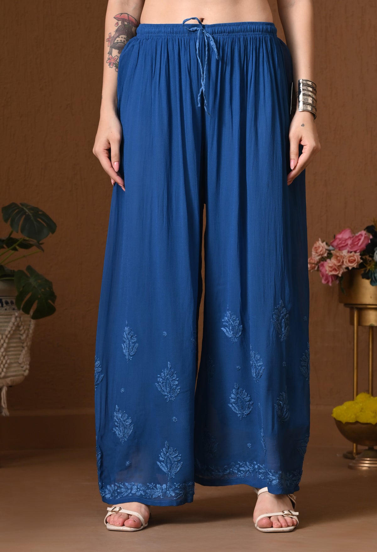 Farah Viscose kurti, palazzo, dupatta and inner set