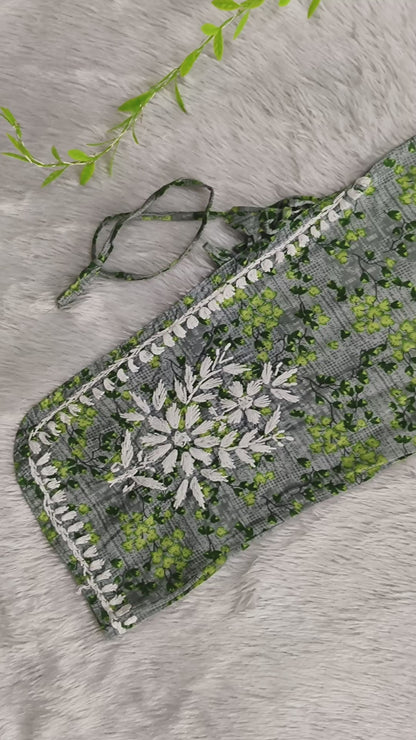 Mul Cotton Chikankari Kurta Palazzo set