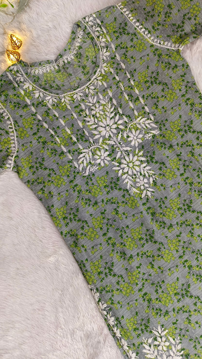 Mul Cotton Chikankari Kurta Palazzo set