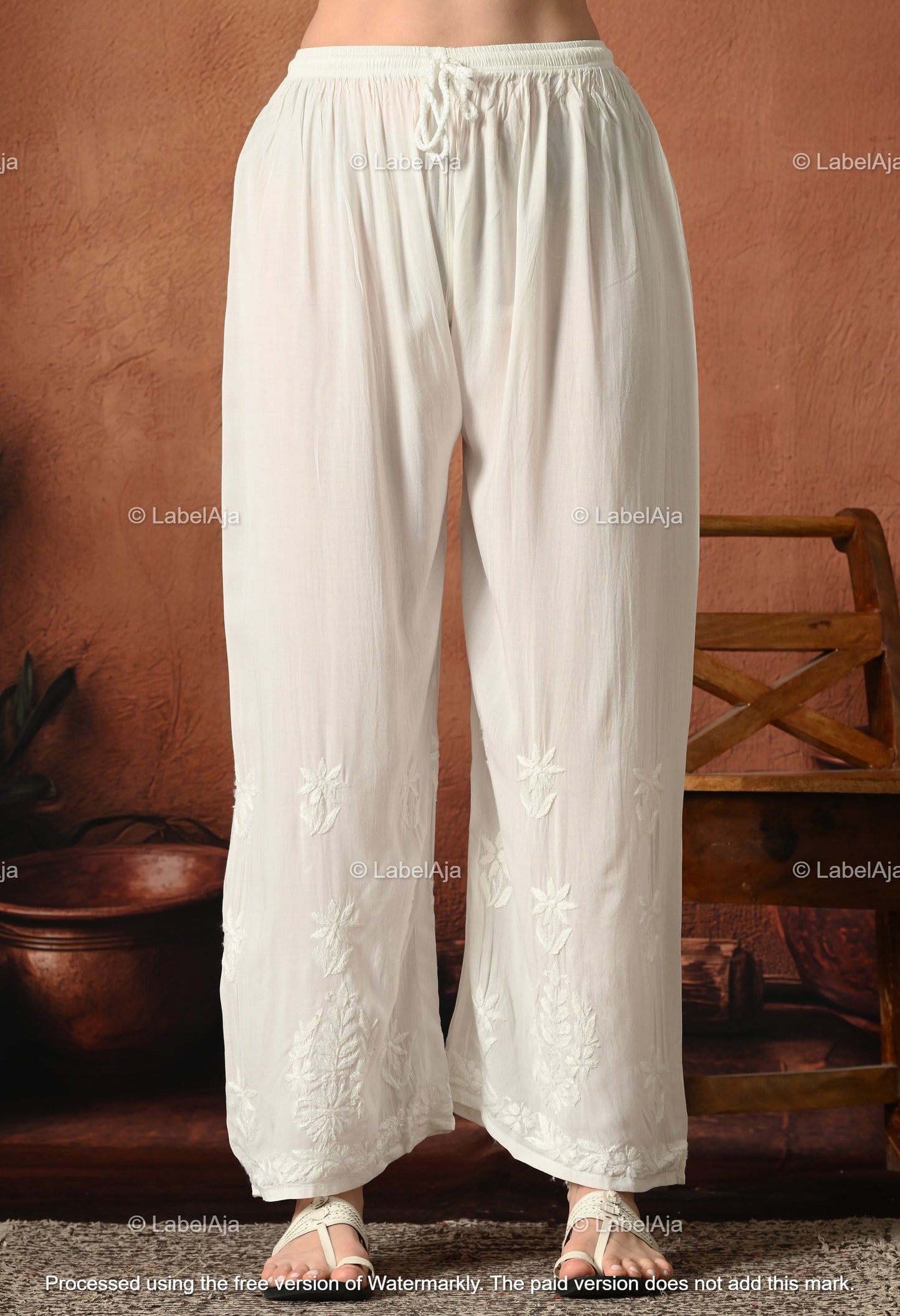 Gulnar Chikankari Modal kurti and palazzo set