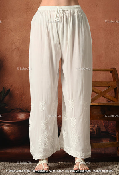 Gulnar Chikankari Modal kurti and palazzo set