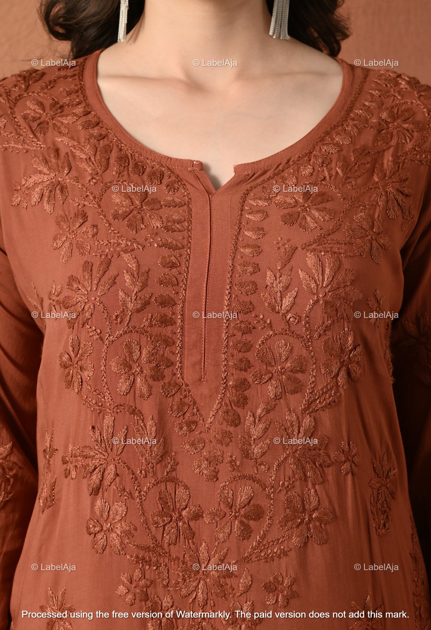 Gulnar Chikankari Modal kurti and palazzo set