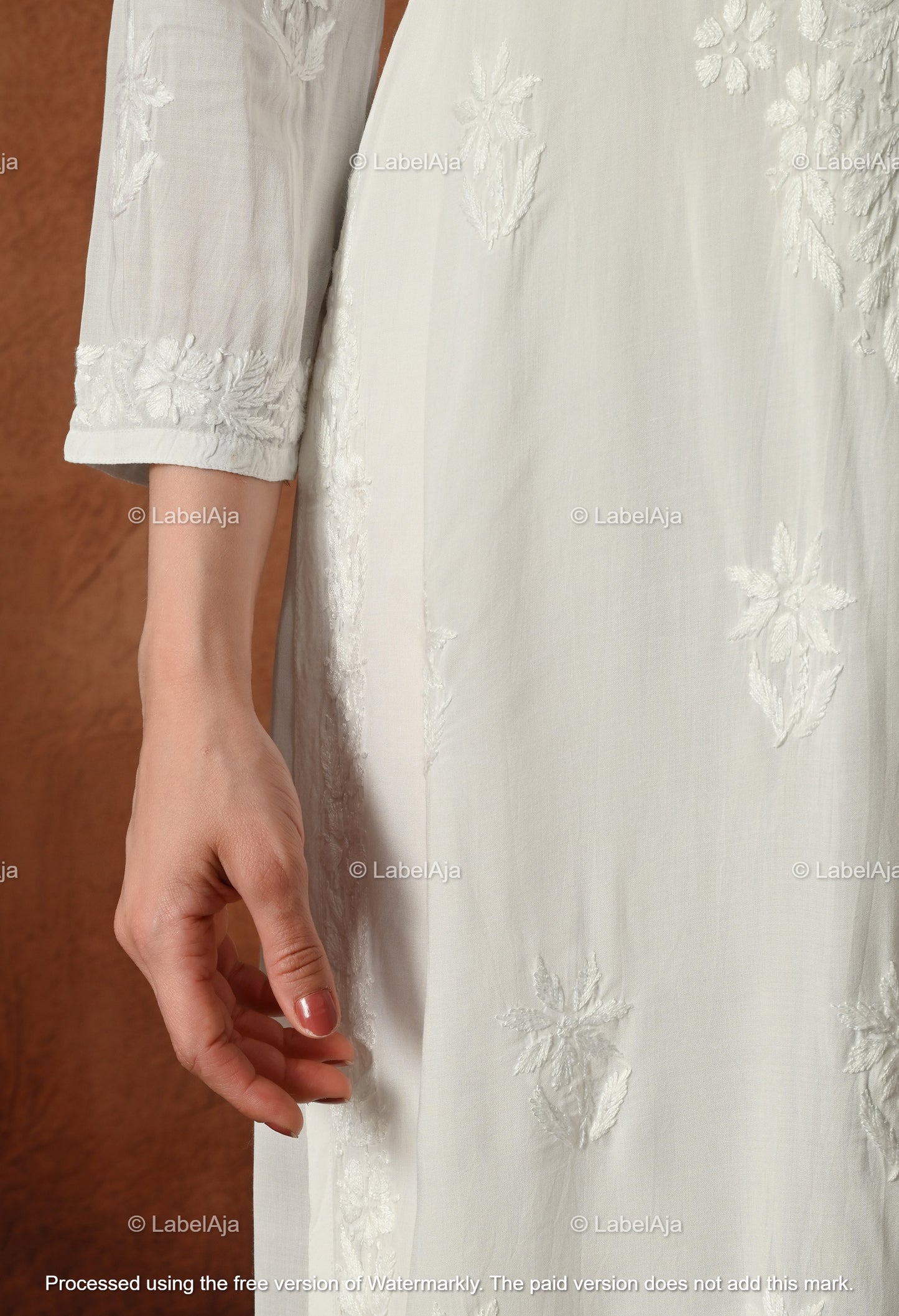 Gulnar Chikankari Modal kurti and palazzo set
