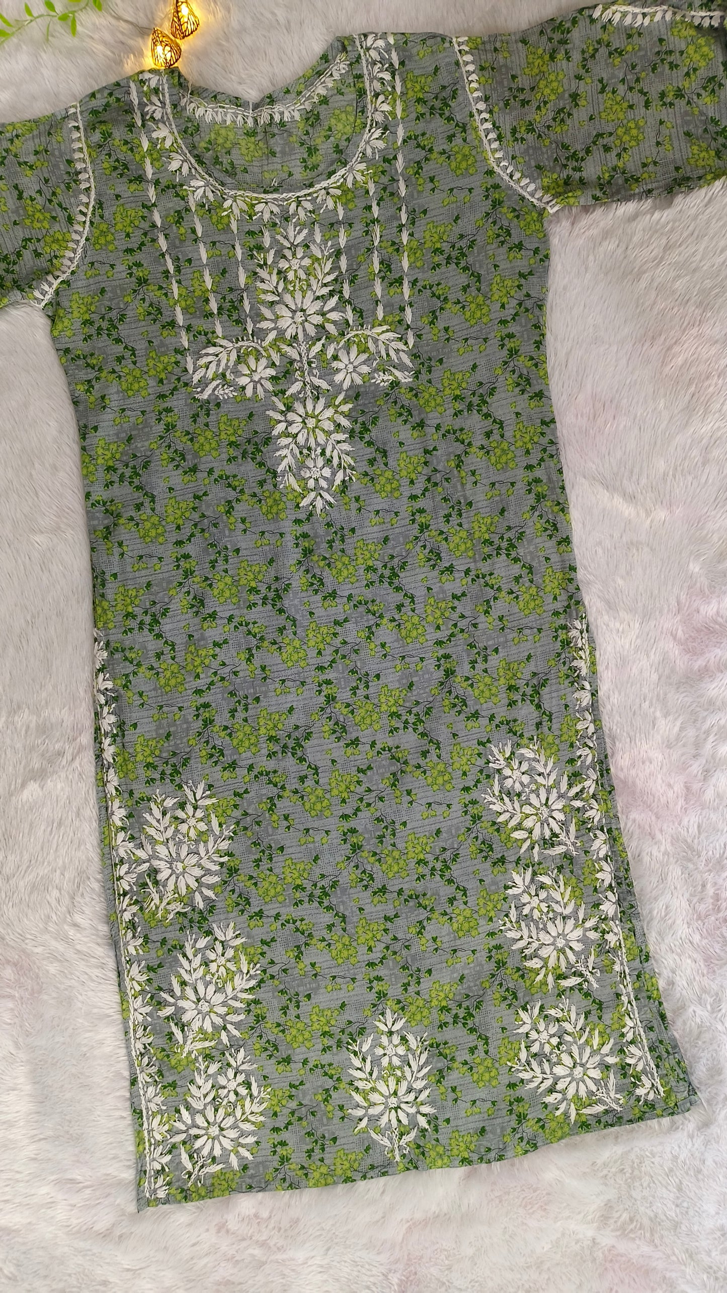 Mul Cotton Chikankari Kurta Palazzo set
