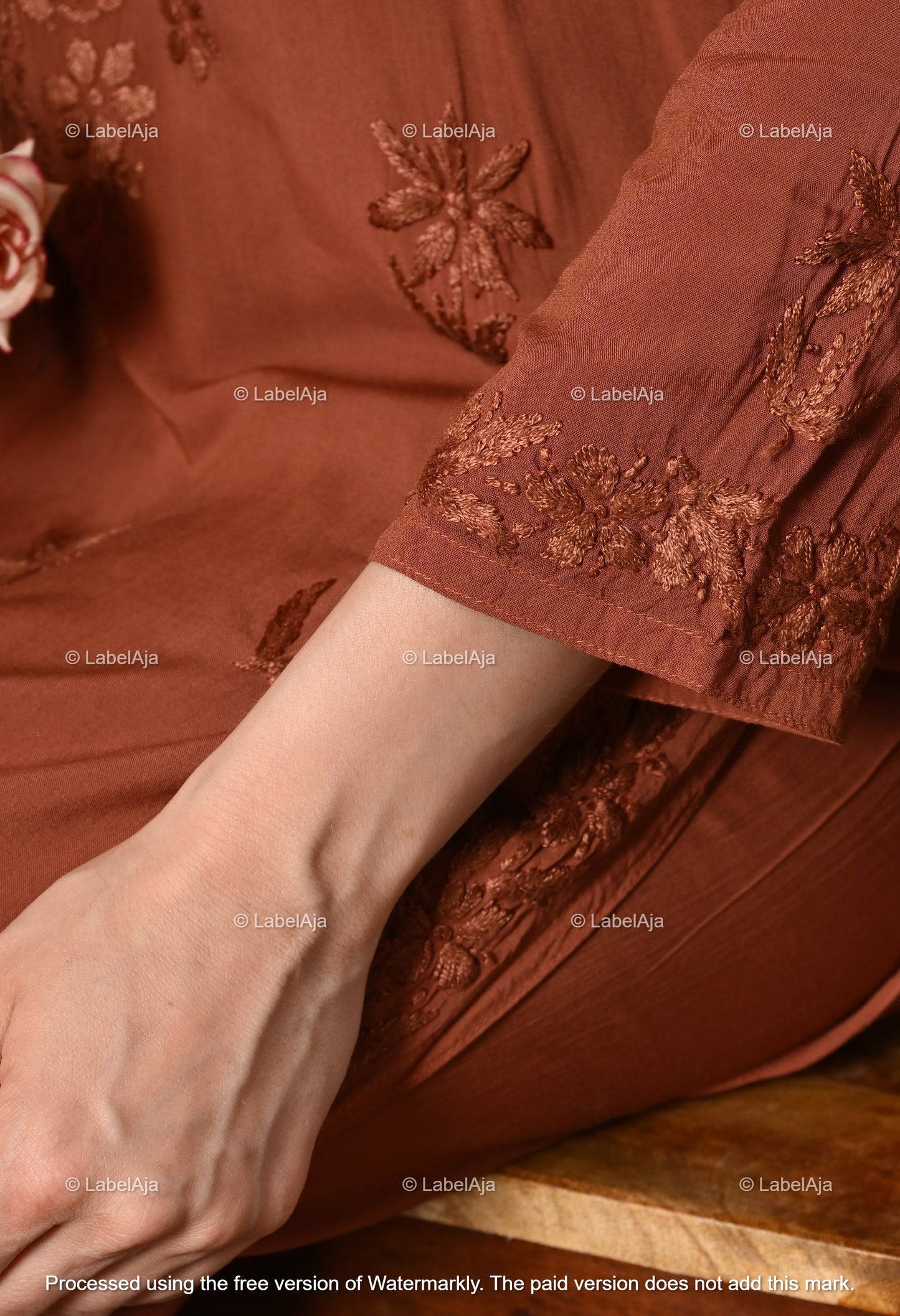 Gulnar Chikankari Modal kurti and palazzo set