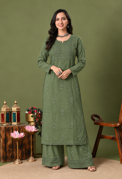 Mul cotton Kurt and Pant Set