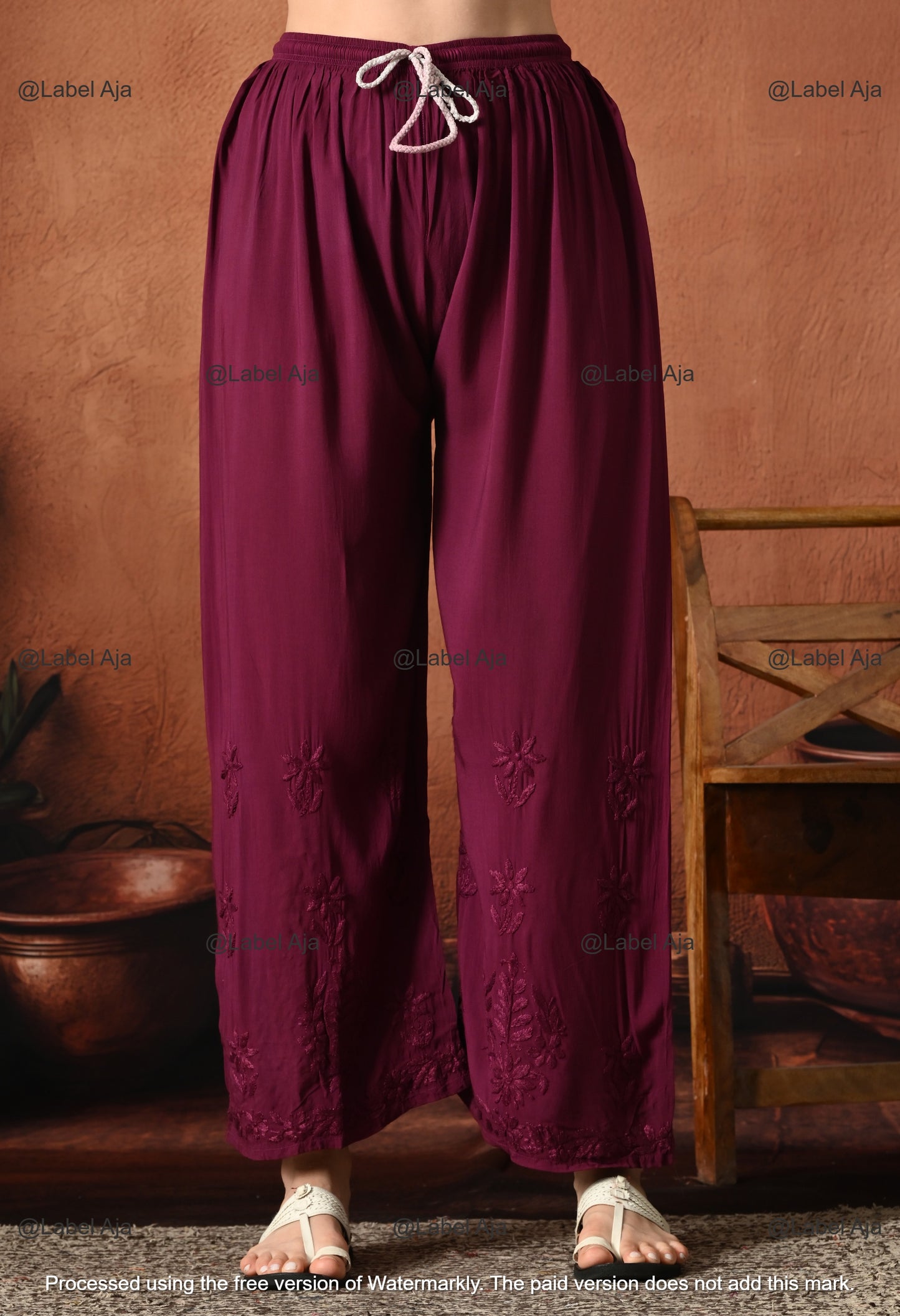 Gulnar Chikankari Modal kurti and palazzo set
