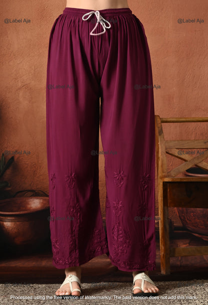 Gulnar Chikankari Modal kurti and palazzo set
