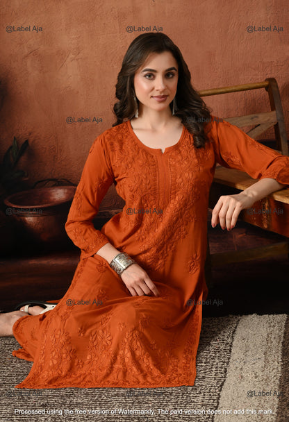 Gulnar Chikankari Modal kurti and palazzo set